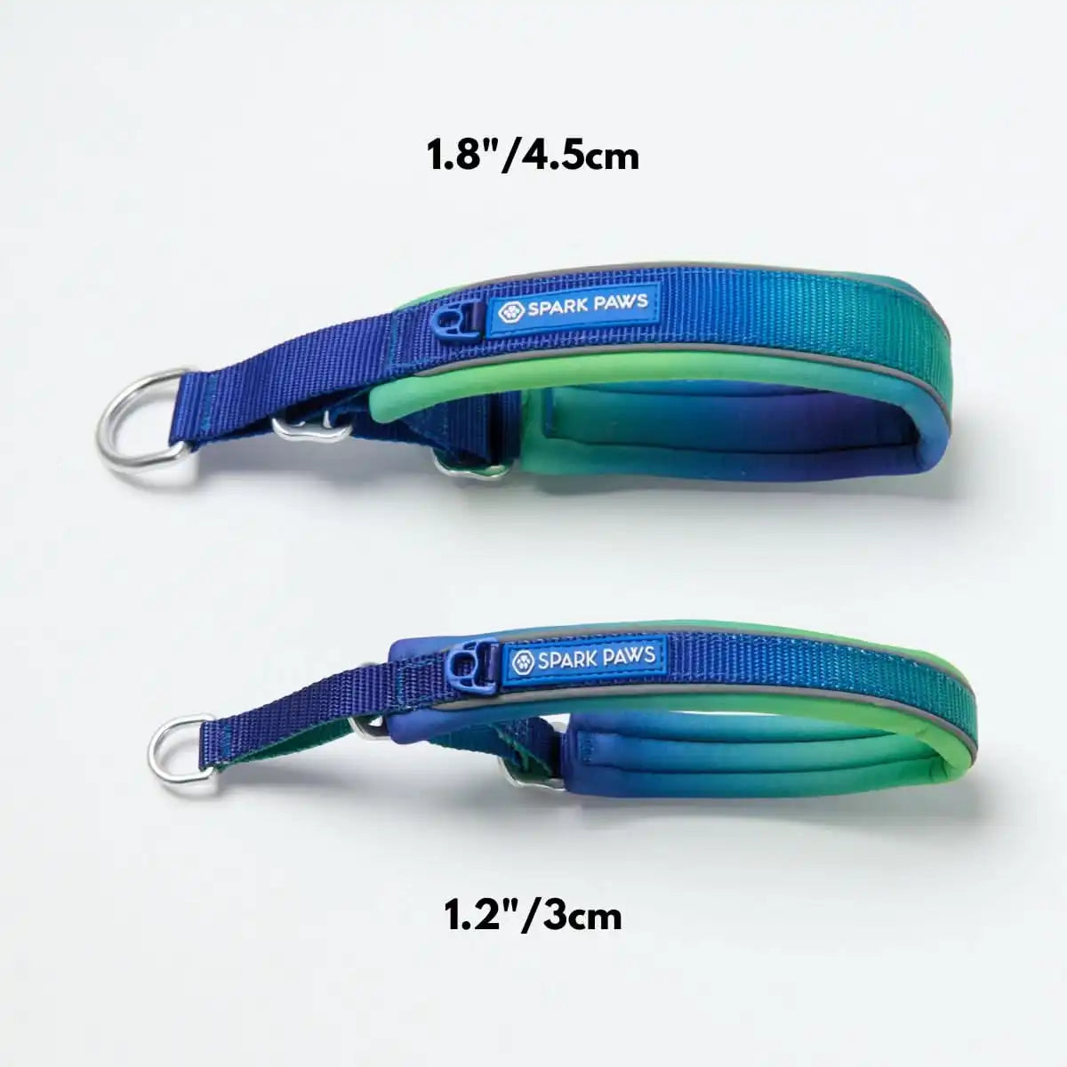 Cushioned Martingale Collar - Lime Wave