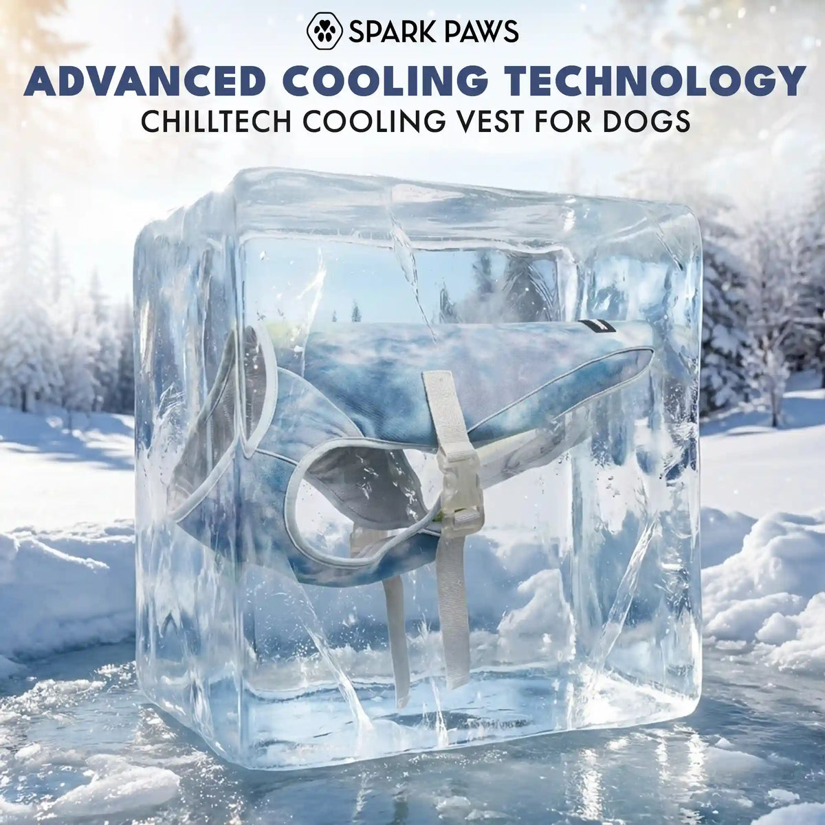 Dog Cooling Vest (2-pack) - Ice Blue & Snow Cone