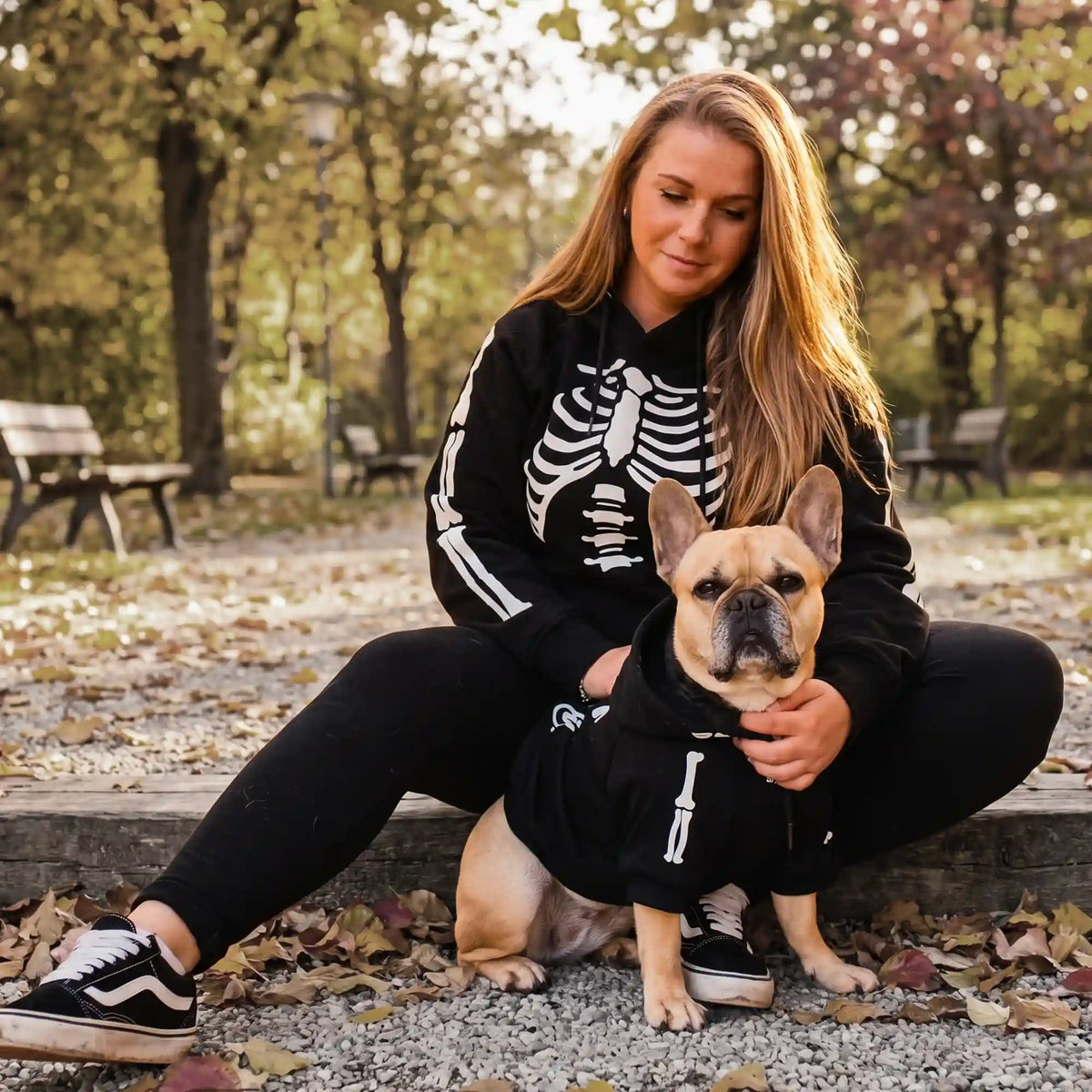 Halloween Human Hoodie - Reflective Skeleton