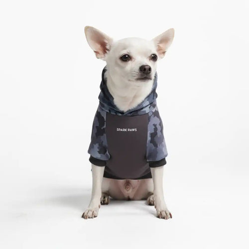 Grey Camo Dog Hoodie