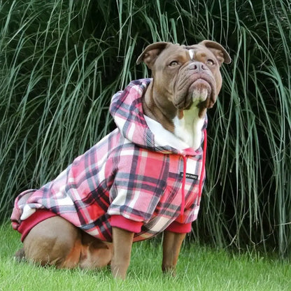Red Plaid Dog Hoodie