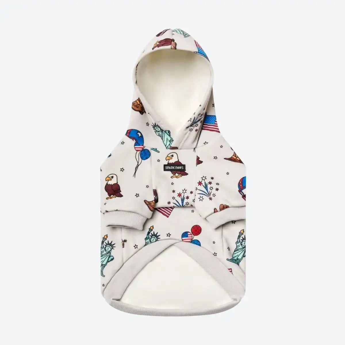 The USA Dog Hoodie - Grey