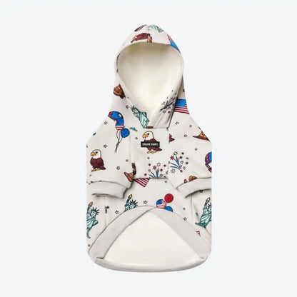The USA Dog Hoodie - Grey