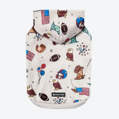 The USA Dog Hoodie - Grey
