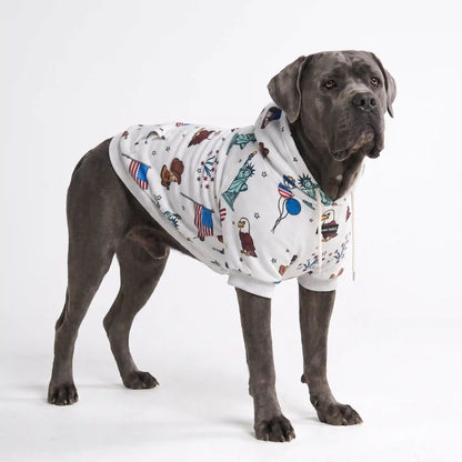 The USA Dog Hoodie - Grey
