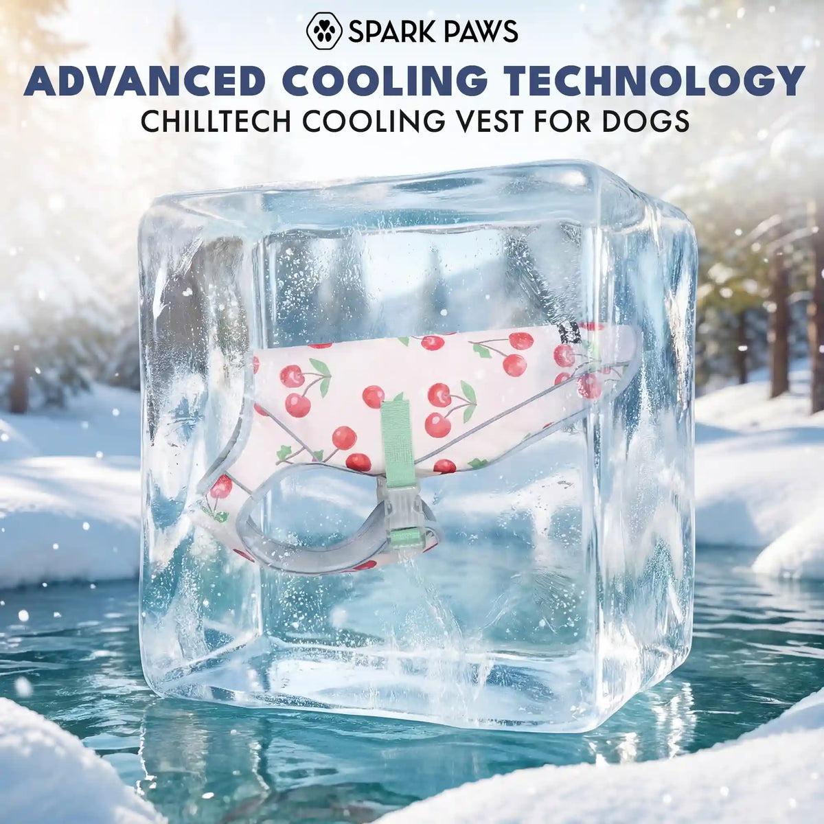 Dog Cooling Vest - Cherries
