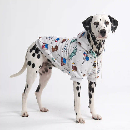 The USA Dog Hoodie - Grey