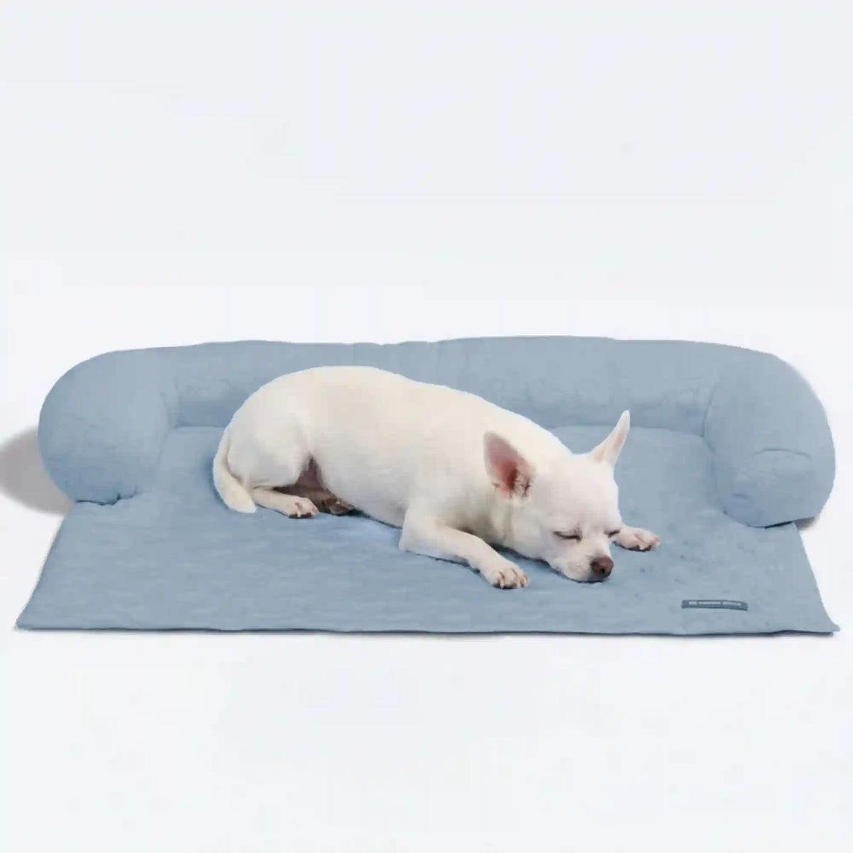 Frostcore™ Cooling Couch Cover Dog Bed - Hearts Ash Blue