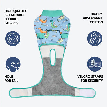 Dog Surgical Suit - Dragons
