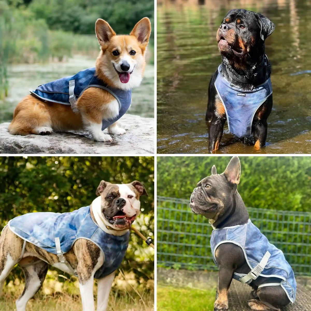 Dog Cooling Vest - Ice Blue