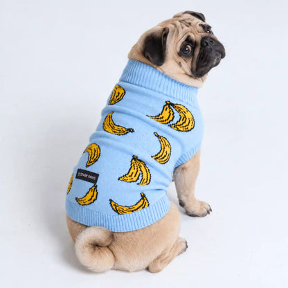 Banana Knit Dog Sweater
