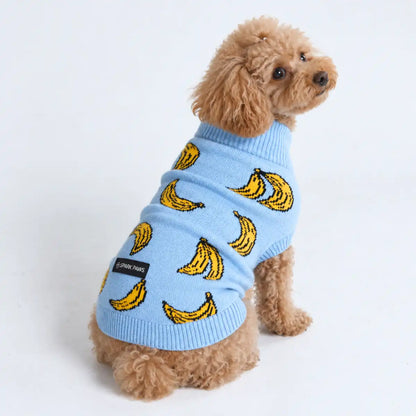 Banana Knit Dog Sweater