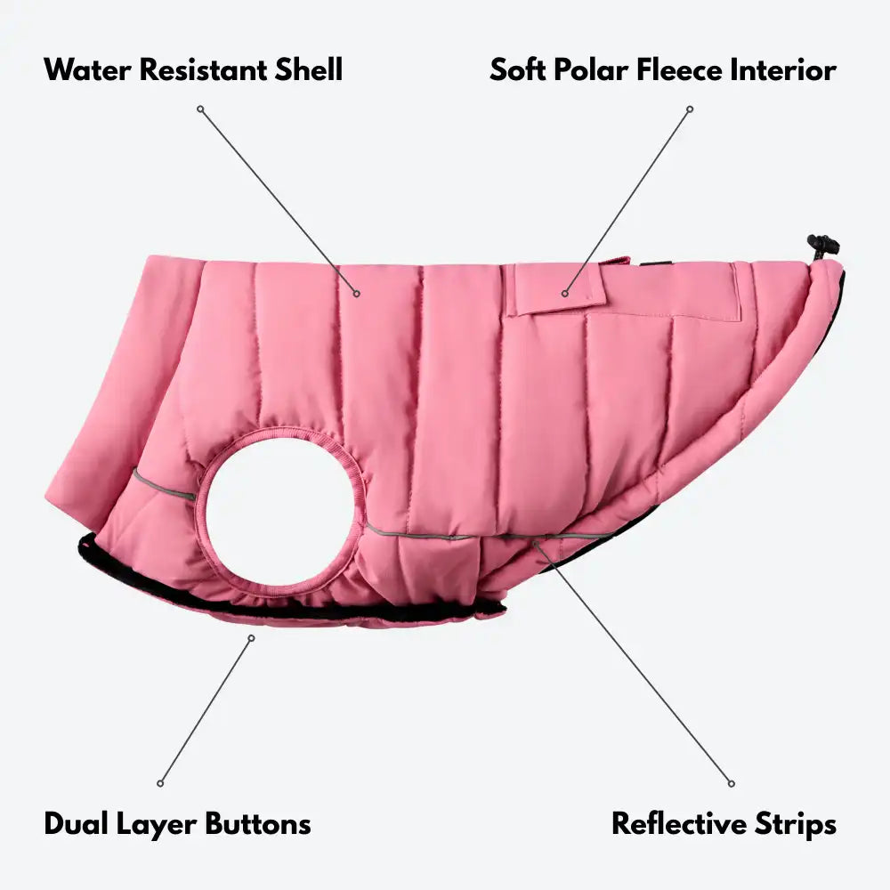 WarmShield Water-Resistant Jacket - Dusty Pink