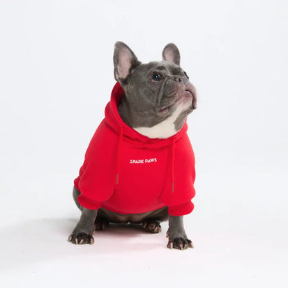 Essential Dog Hoodie - Crimson Red